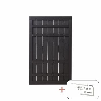 Rustik enkelgrind inkl. beslag - 100×158 cm