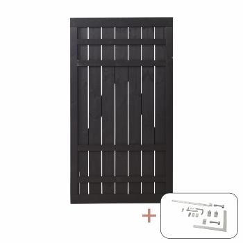 Rustik enkelgrind inkl. beslag - 100×180 cm