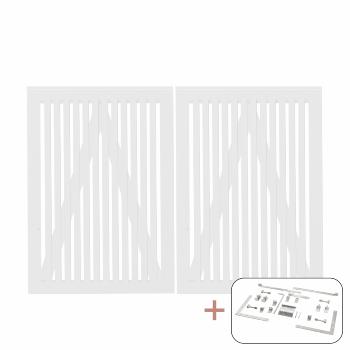 Sendai dubbelgrind inkl. beslag - 200×140 cm