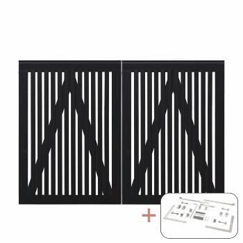 Sendai dubbelgrind inkl. beslag - 200×140 cm