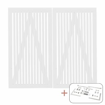 Sendai dubbelgrind inkl. beslag - 200×180 cm