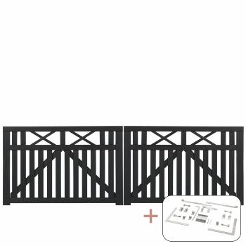 Vinesse dubbelgrind inkl. beslag - 300×98 cm