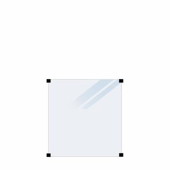 Laminerat glasstaket - frostat - 90×91 cm