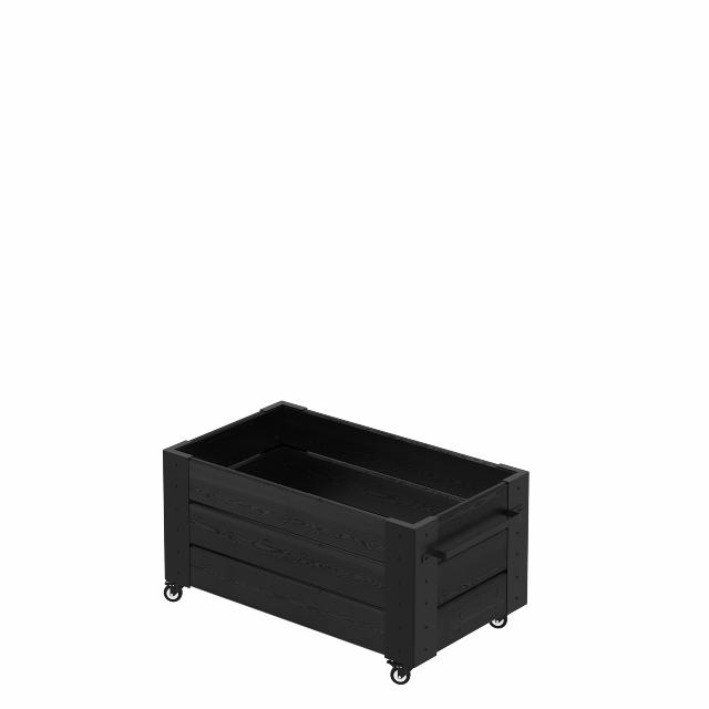 Cubic blomsterkasse m/hjul - 87×50×45 cm