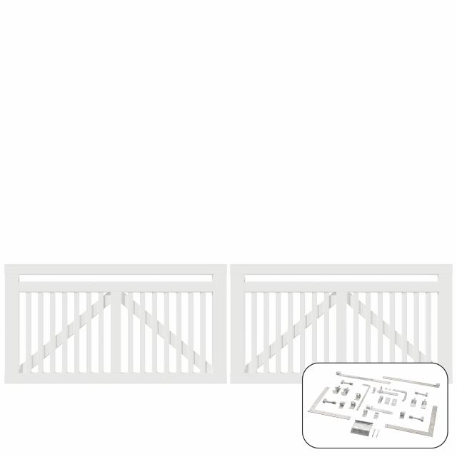 Linea dubbelgrind inkl. beslag - 300×80 cm