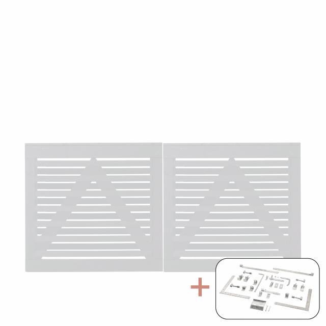 Osaka dobbeltport inkl. beslag - 200×93 cm