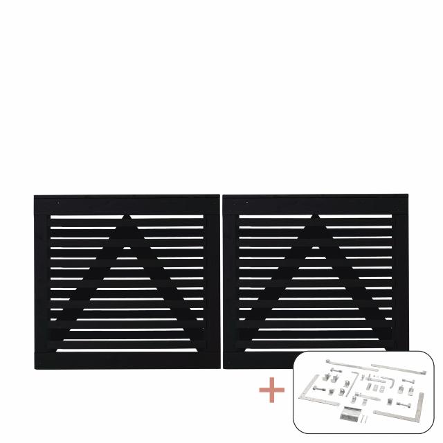 Osaka dobbeltport inkl. beslag - 200×93 cm