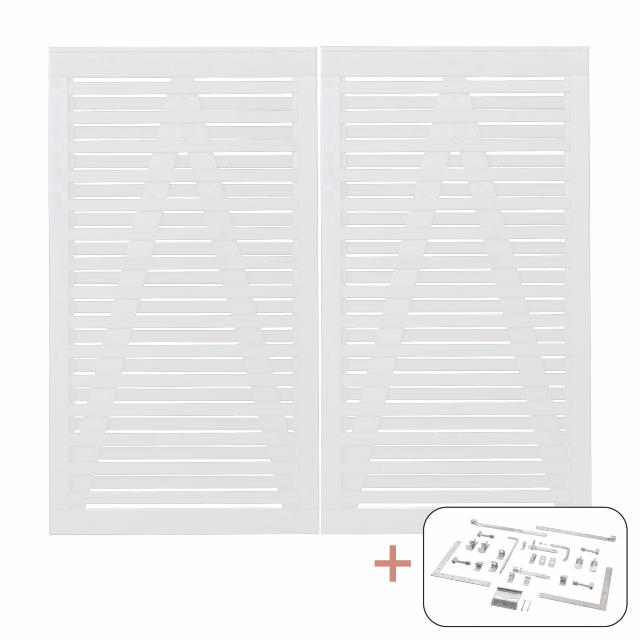 Osaka dobbeltport inkl. beslag - 200×180 cm