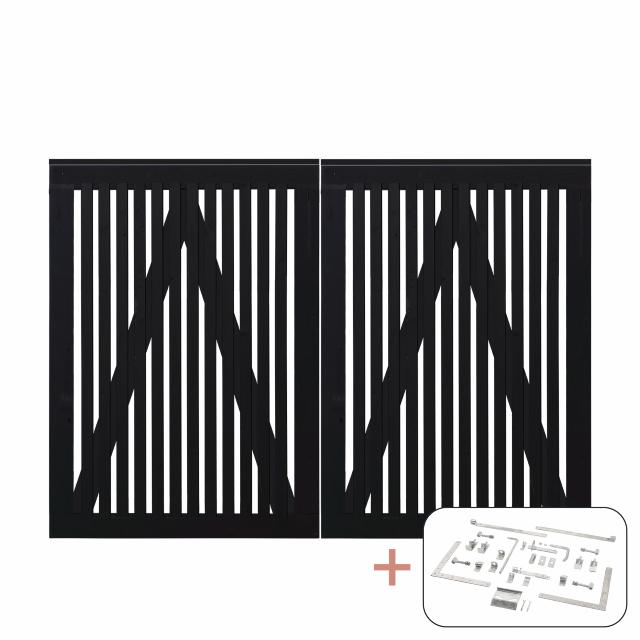 Sendai dobbeltport inkl. beslag - 200×140 cm