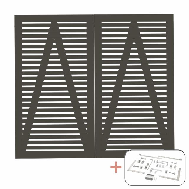 Tokyo dobbeltport inkl. beslag - 200×180xcm