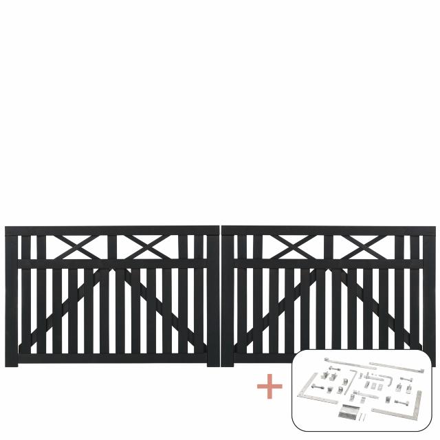 Vinesse dobbeltlåge inkl. beslag - 300×98 cm