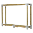 Cubic brændevæg - 286×50×180 cm - Trykimprægneret