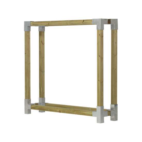 Cubic brændevæg - 206×50×188 cm - Trykimprægneret