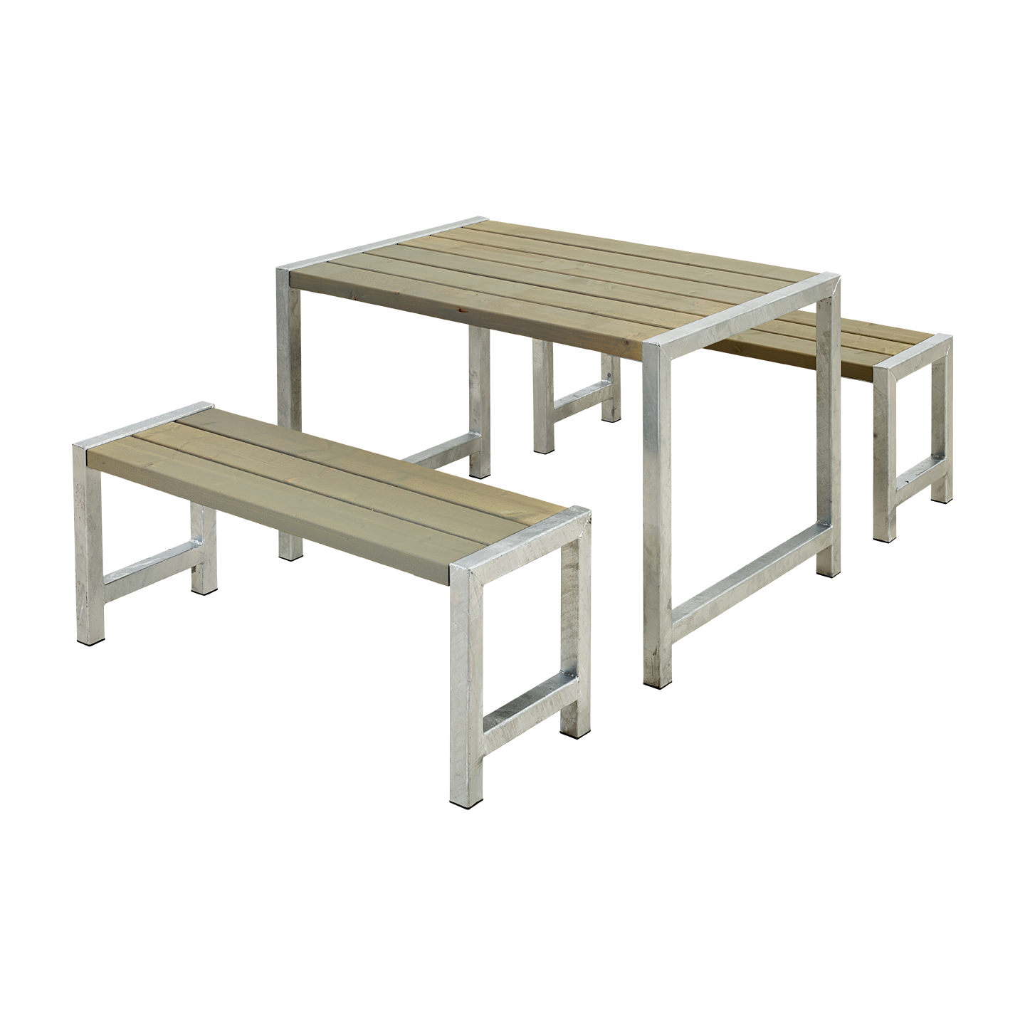 Café Plankesæt - 127 cm - Gråbrun