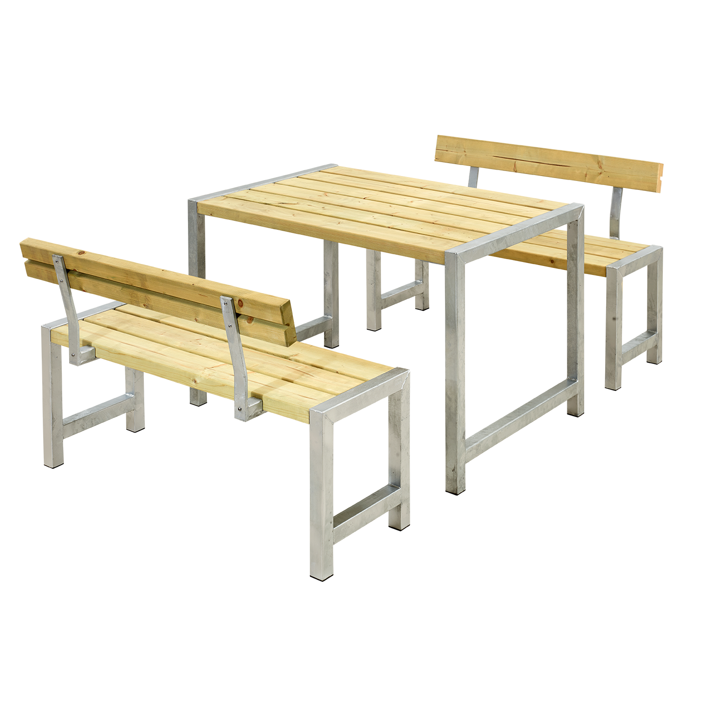 Café Plankesæt m/2 ryglæn - 127 cm - Trykimprægneret