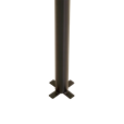 Stålstolpe rund - Ø42,4 mm × 186 cm - til nedstøbning