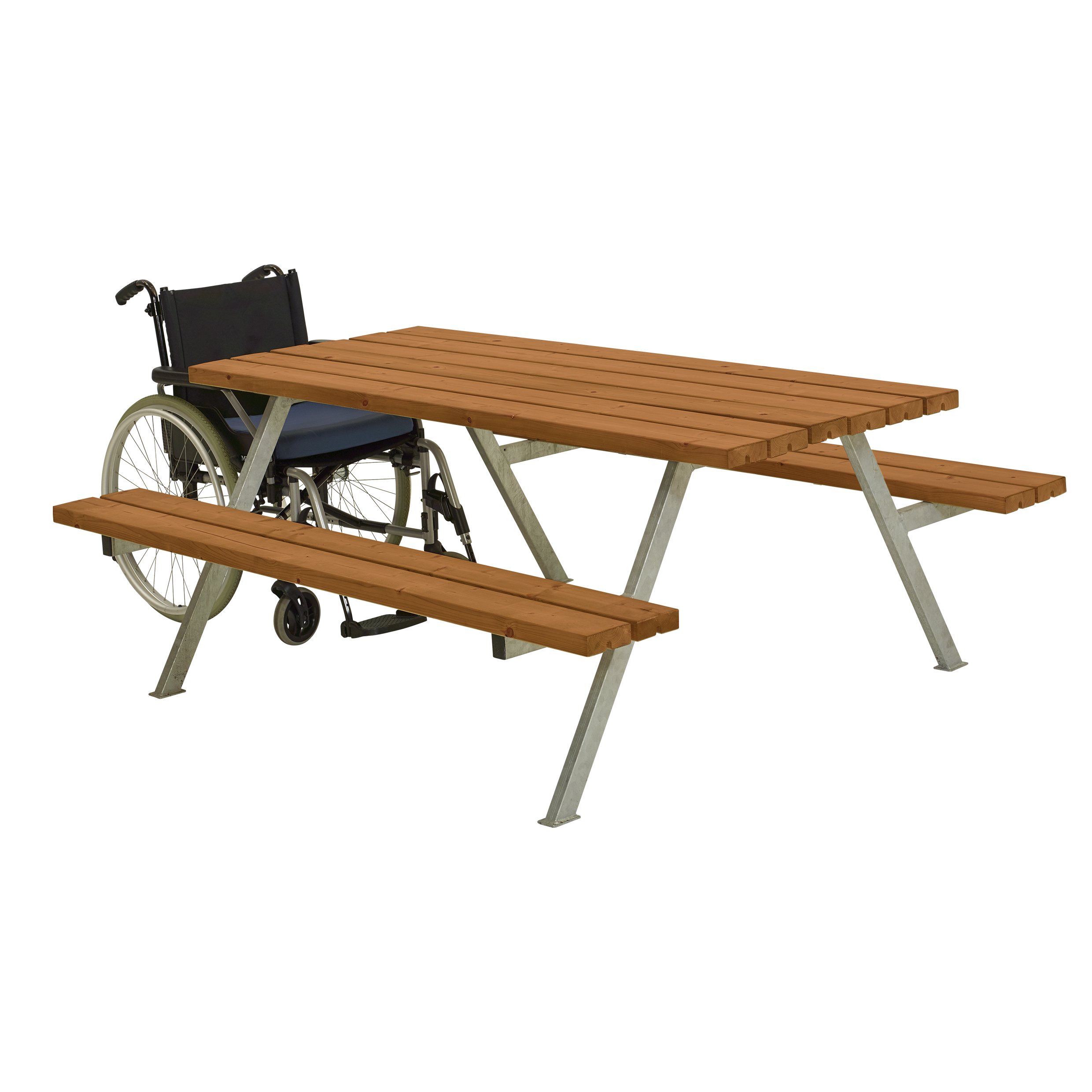 Alpha Bord/Bænkesæt - 177 cm - Grundmalet Teak