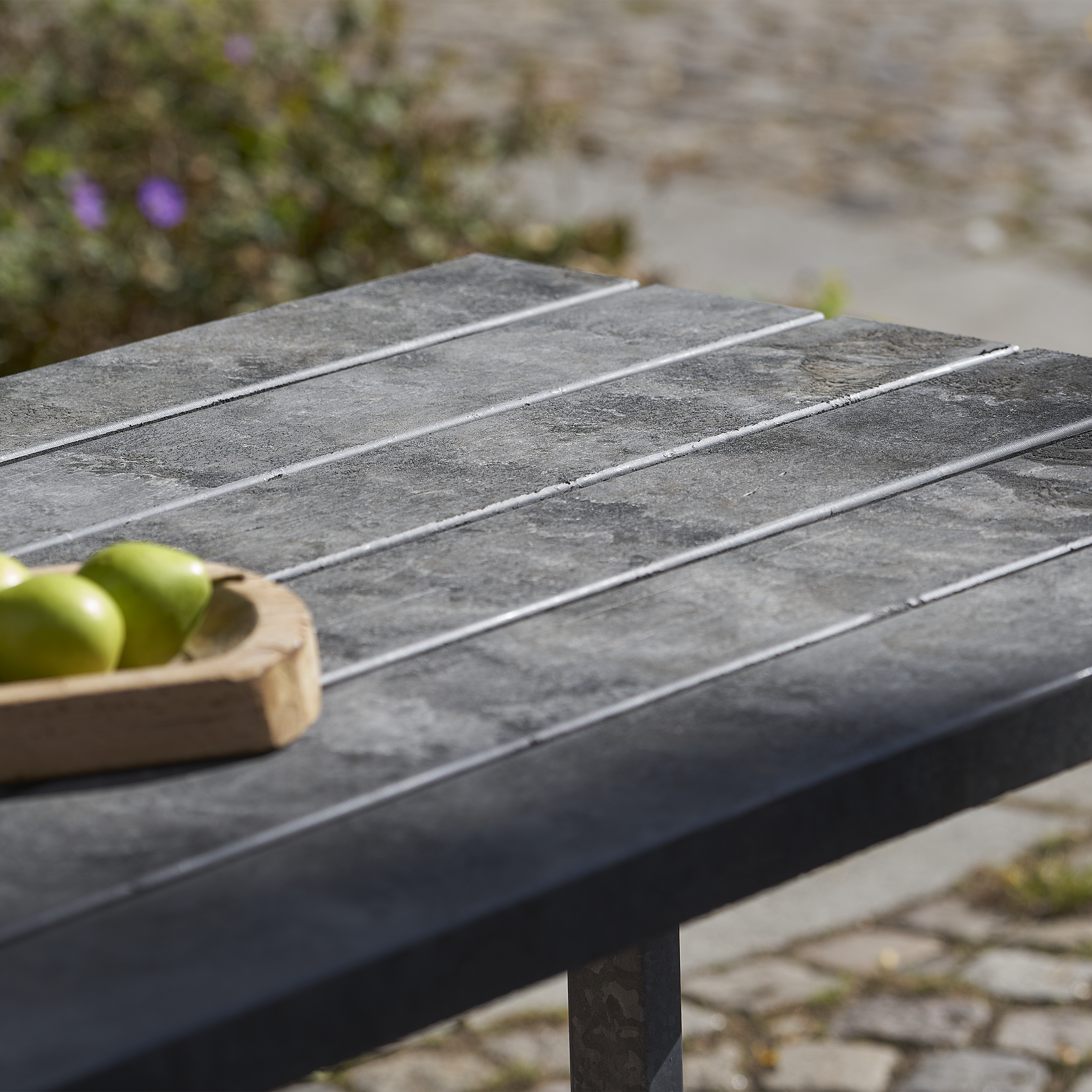 Basic Bord/Bænkesæt - 177 cm - ReTex - Sort