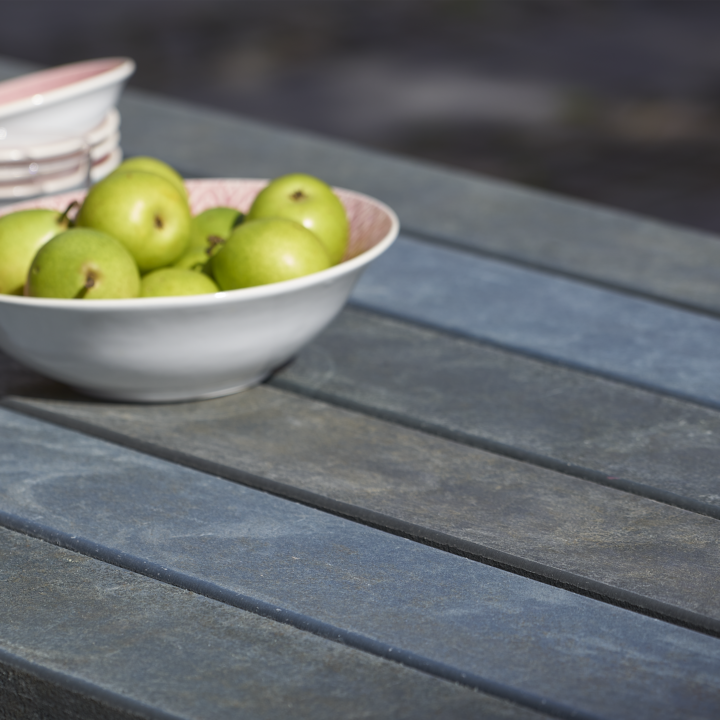 Basic Bord/Bænkesæt m/2 ryglæn - 177 cm - ReTex - Grå