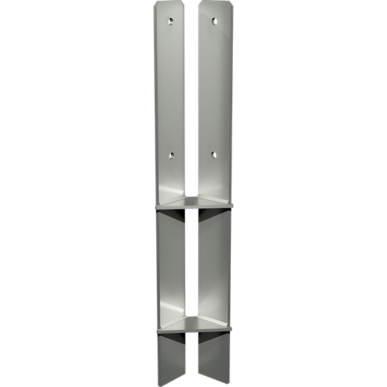 Hjørne Stolpefod til nedstøbning - 9×9×60 cm