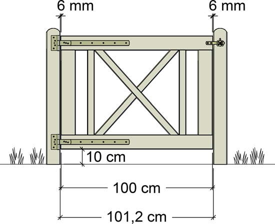 Rom Enkeltlåge inkl. beslag - 100×75 cm