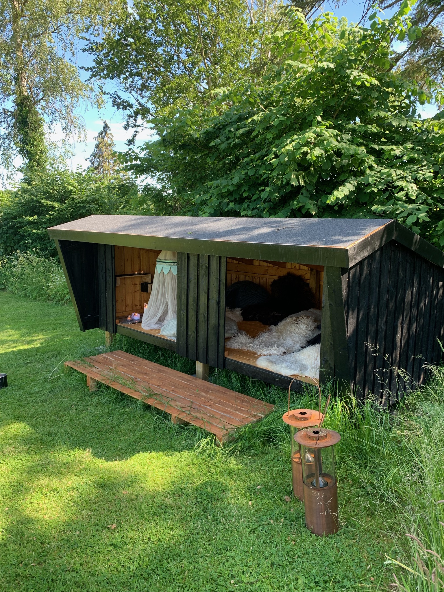 Dobbelt shelter på Følle Strand