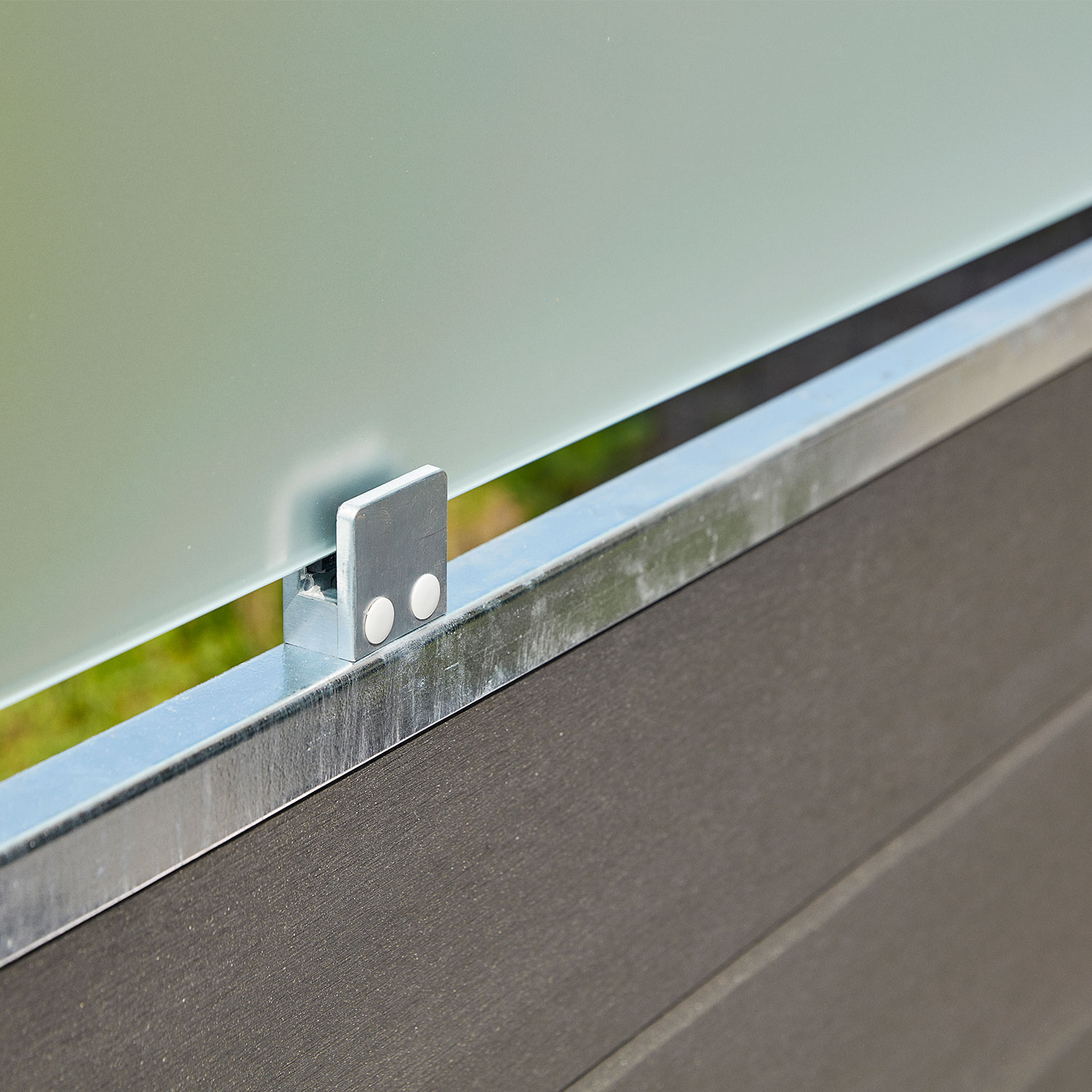 Futura Komposithegn m/frosted glas - 180×180 cm
