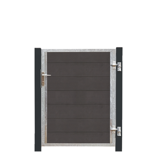 Futura Kompositlåge HI 99×127 cm + 16 cm gråsorte stålstolper