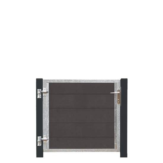 Futura Kompositlåge VI 99×91 cm cm + 16 cm gråsorte stålstolper