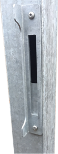 Artura Kompositlåge - 99×175 cm + 16 cm stolper til nedgravning - højrehængt 