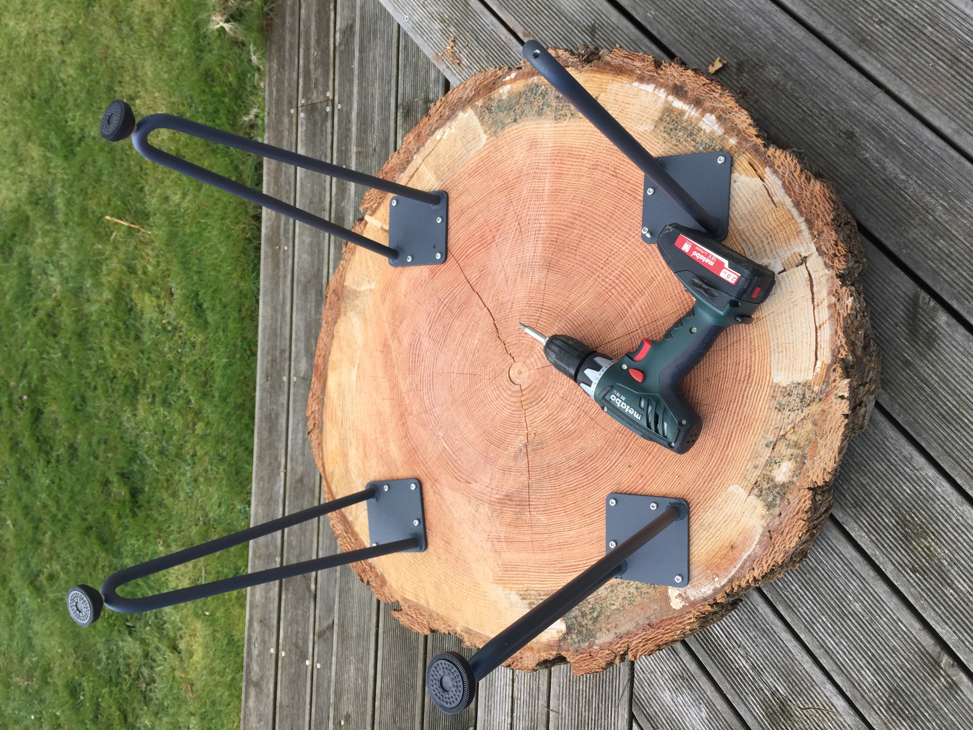 Hårnåleben m/justérbare stillesko - 70,5 cm 