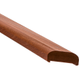 Mahogni håndliste til gelænder - 197 cm - smig højre