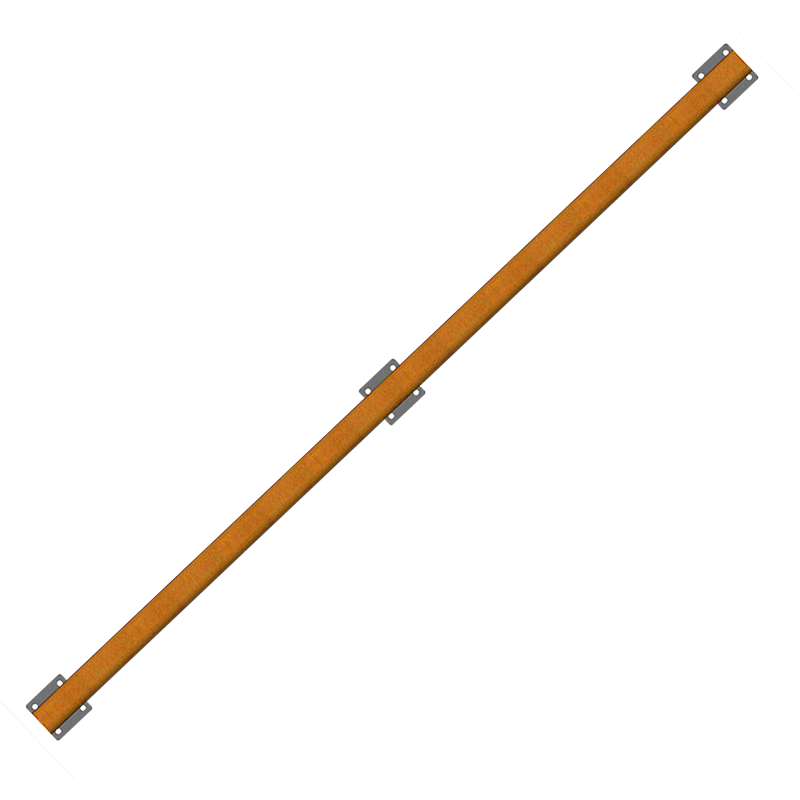 Mahogni håndliste til gelænder - 199 cm