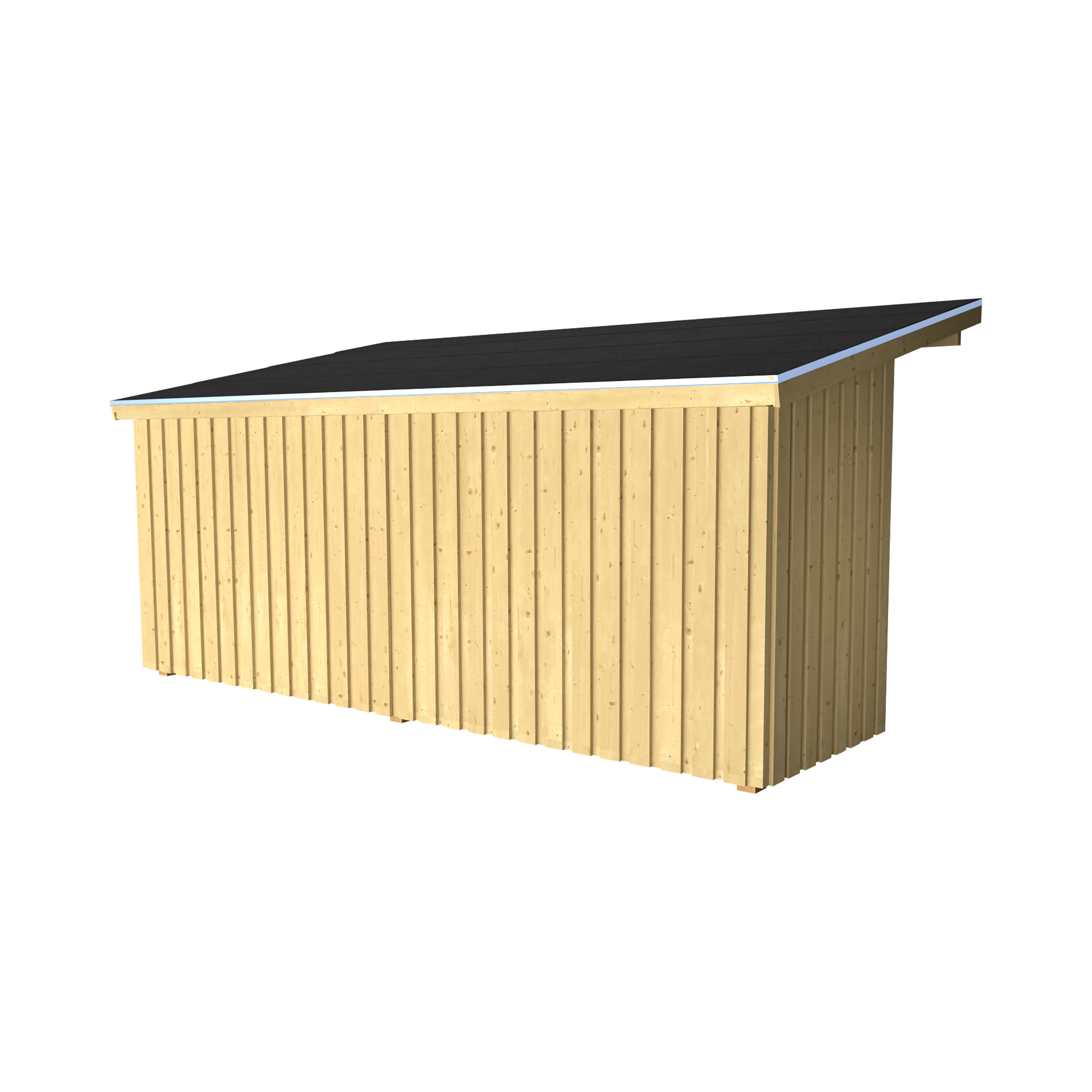 Nordic Multi Havehus Vægmodel 9,5 m² - halvlukket - inkl. tagpap/alulister