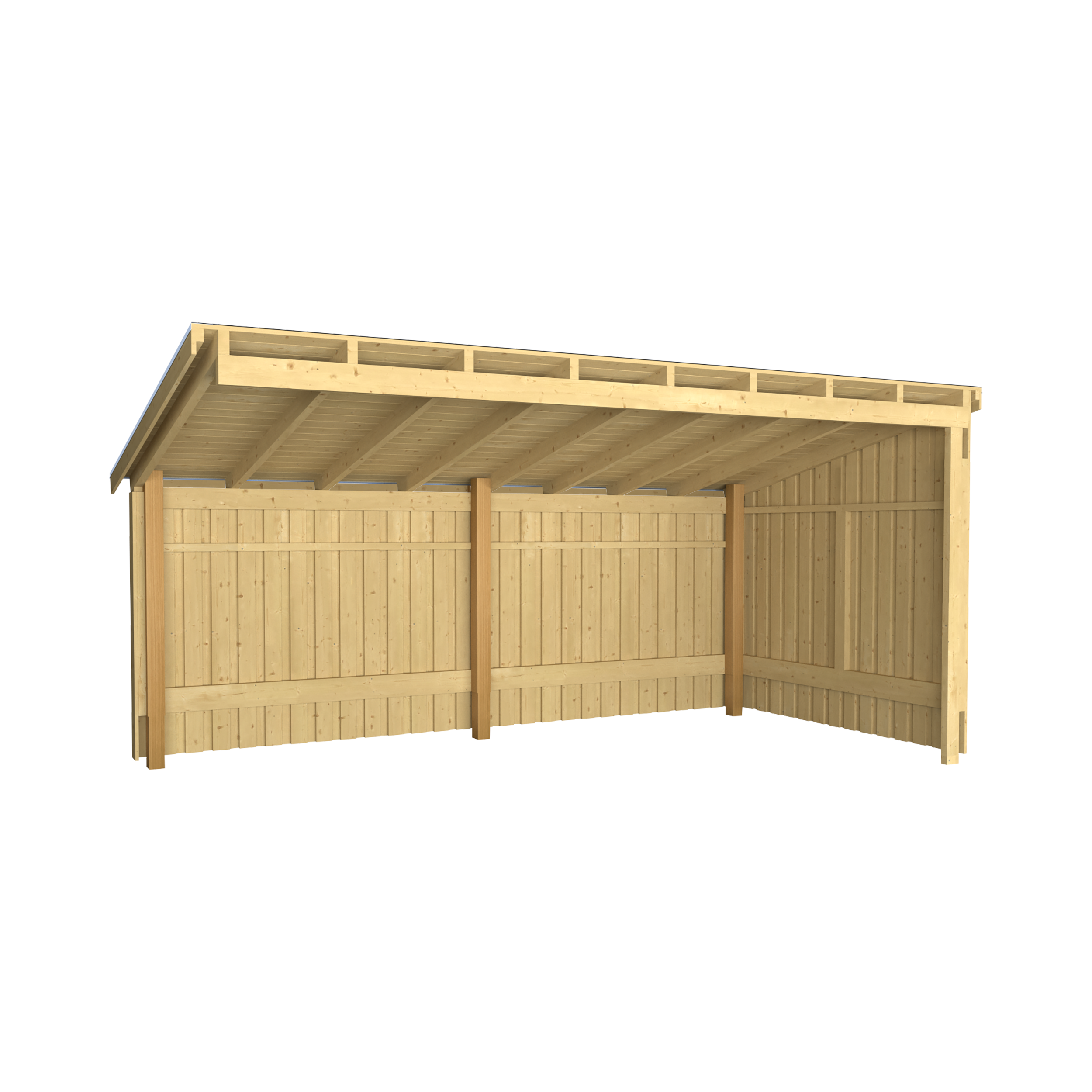 Nordic Multi Havehus Vægmodel 9,5 m² - åben - inkl. tagpap/alulister
