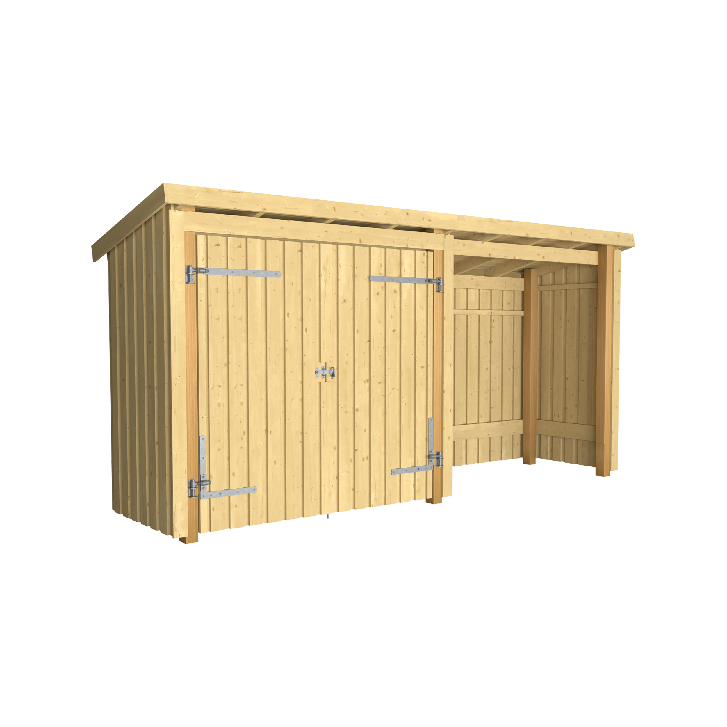 Nordic Multi Havehus 4,7 m² - 2 moduler m/dobbeltdør og åben front
