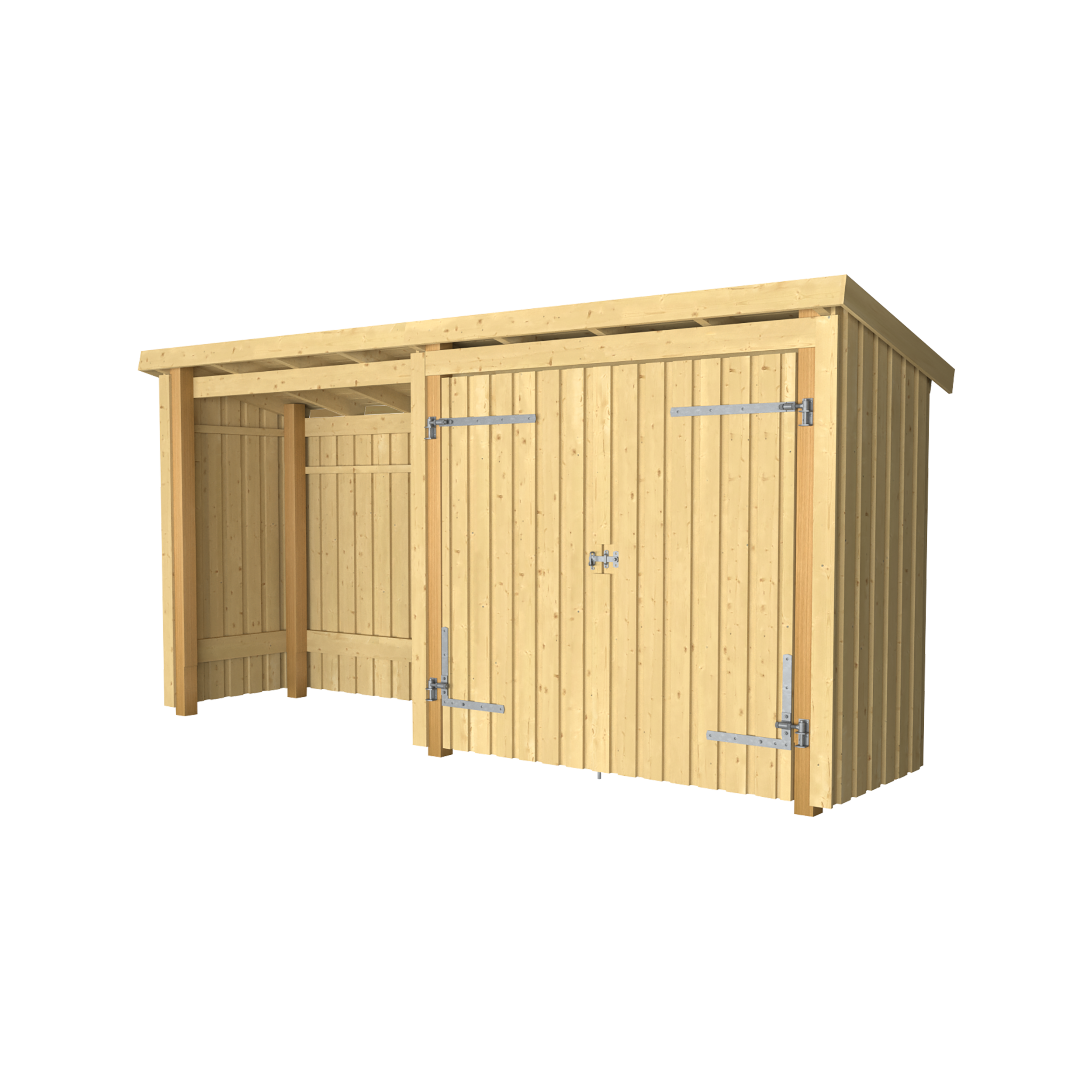 Nordic Multi Havehus 4,7 m² - 2 moduler m/dobbeltdør og åben front