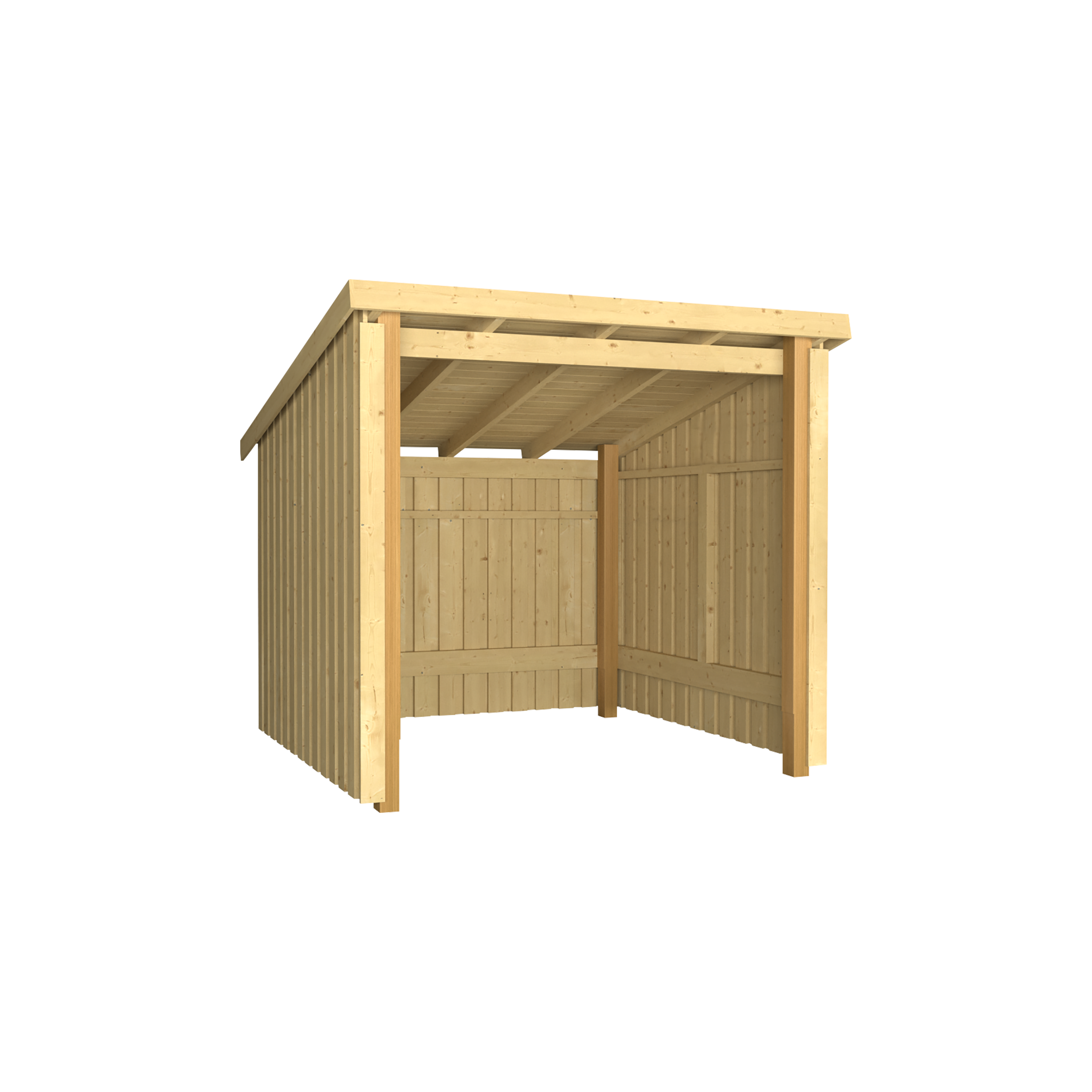 Nordic Cykelskur 5 m² - 1 modul åben