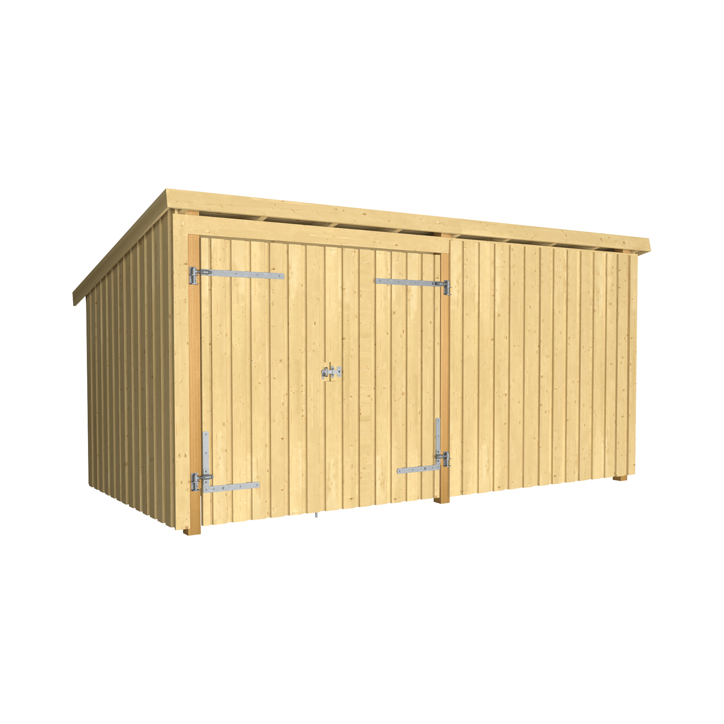 Nordic Multi Havehus 9,5 m² - 2 moduler m/dobbeltdør og lukket front 