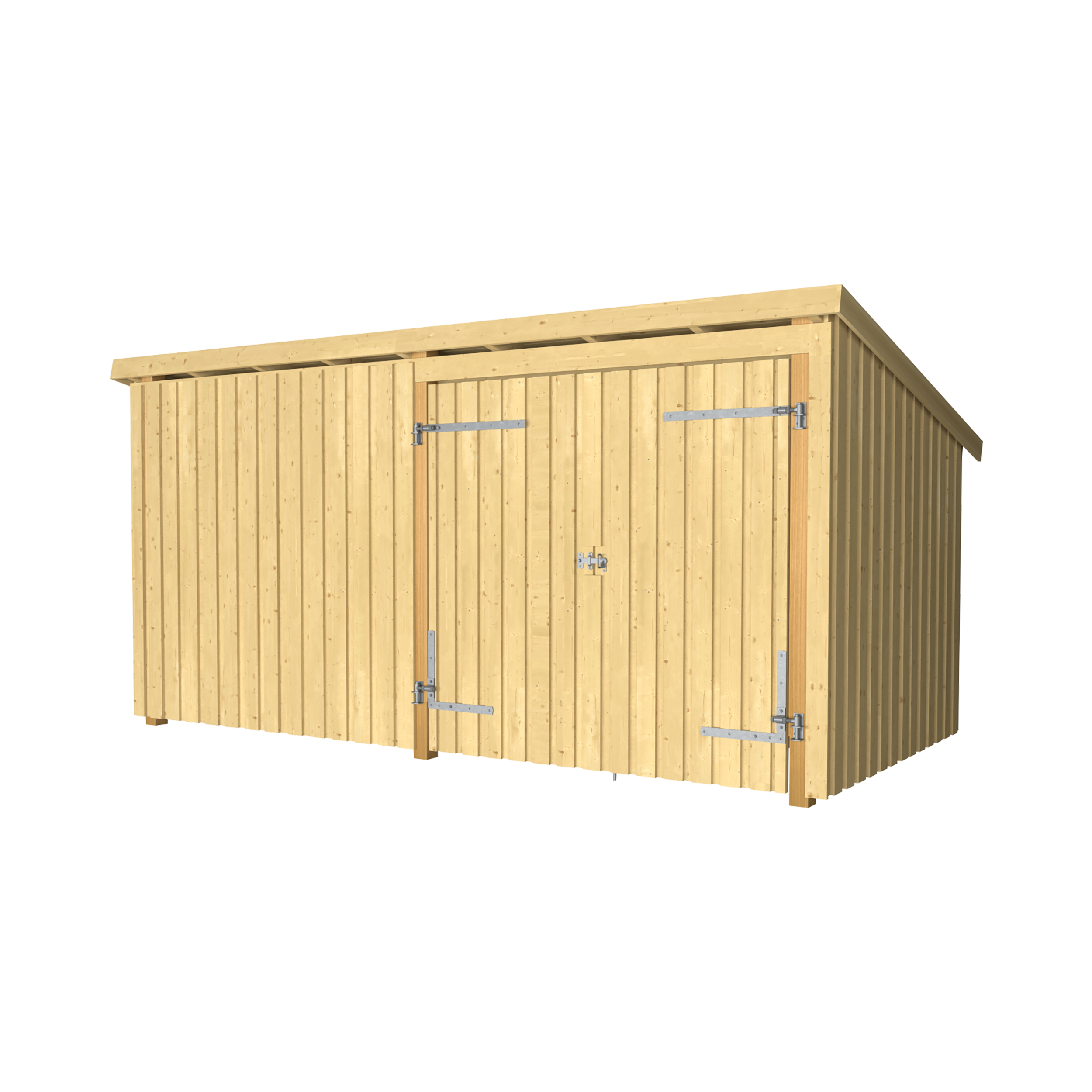 Nordic Multi Havehus 9,5 m² - 2 moduler m/dobbeltdør og lukket front 