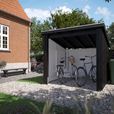 Nordic Cykelskur 5 m² - 1 modul åben - inkl. tagpap/alulister