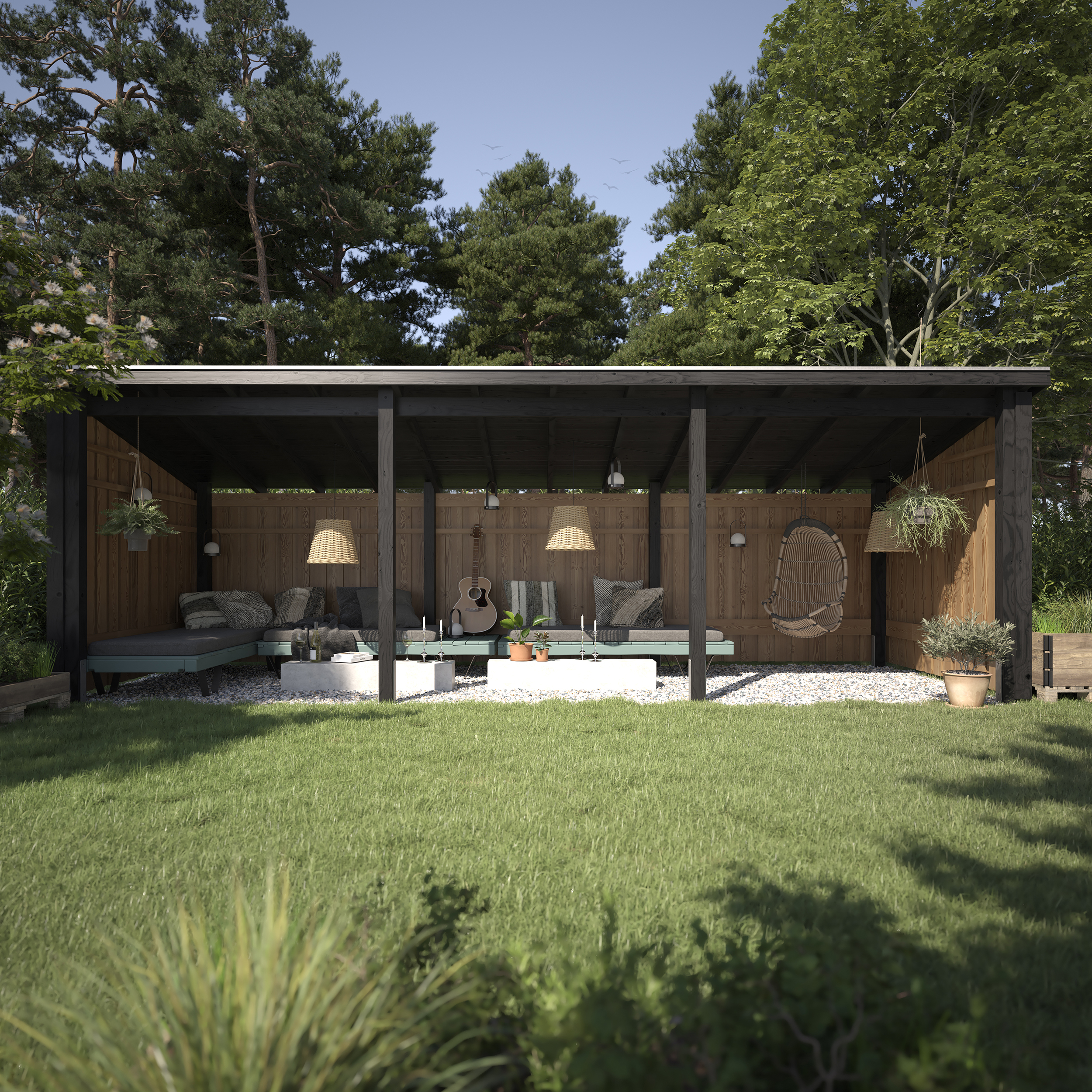 Nordic Multi Havehus 14 m² - 3 moduler åben