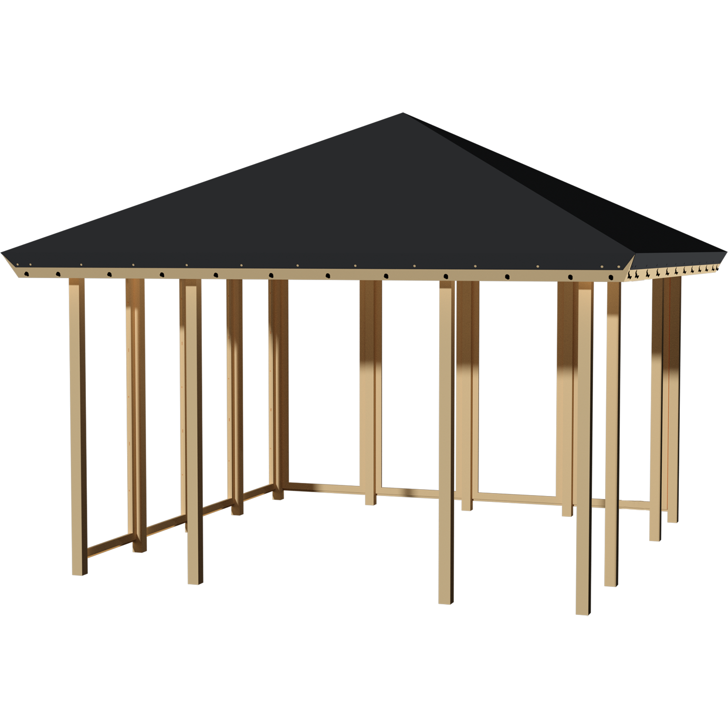 Pavillon 2 lukket 2 sider