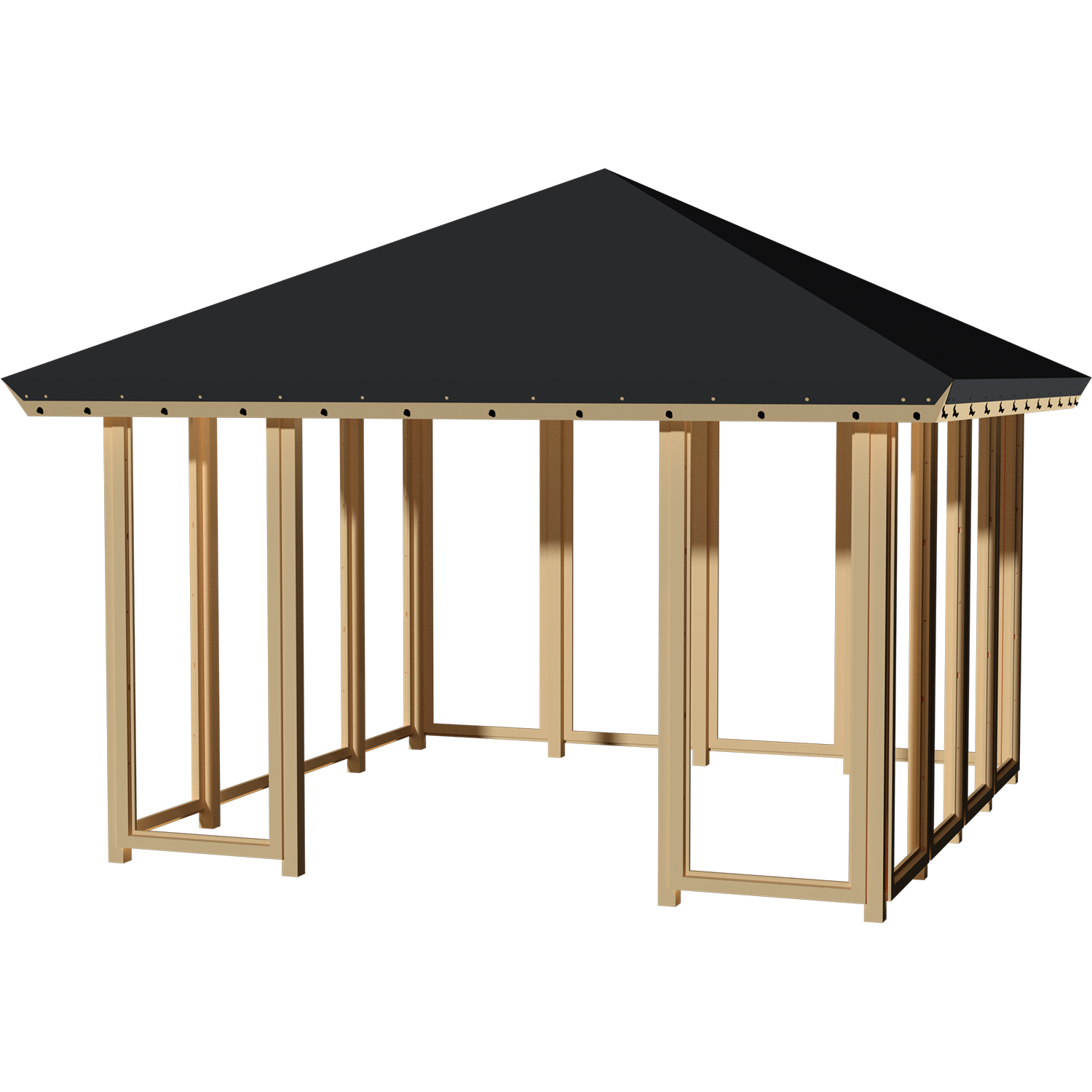 Pavillon 3 - lukket 3½ side