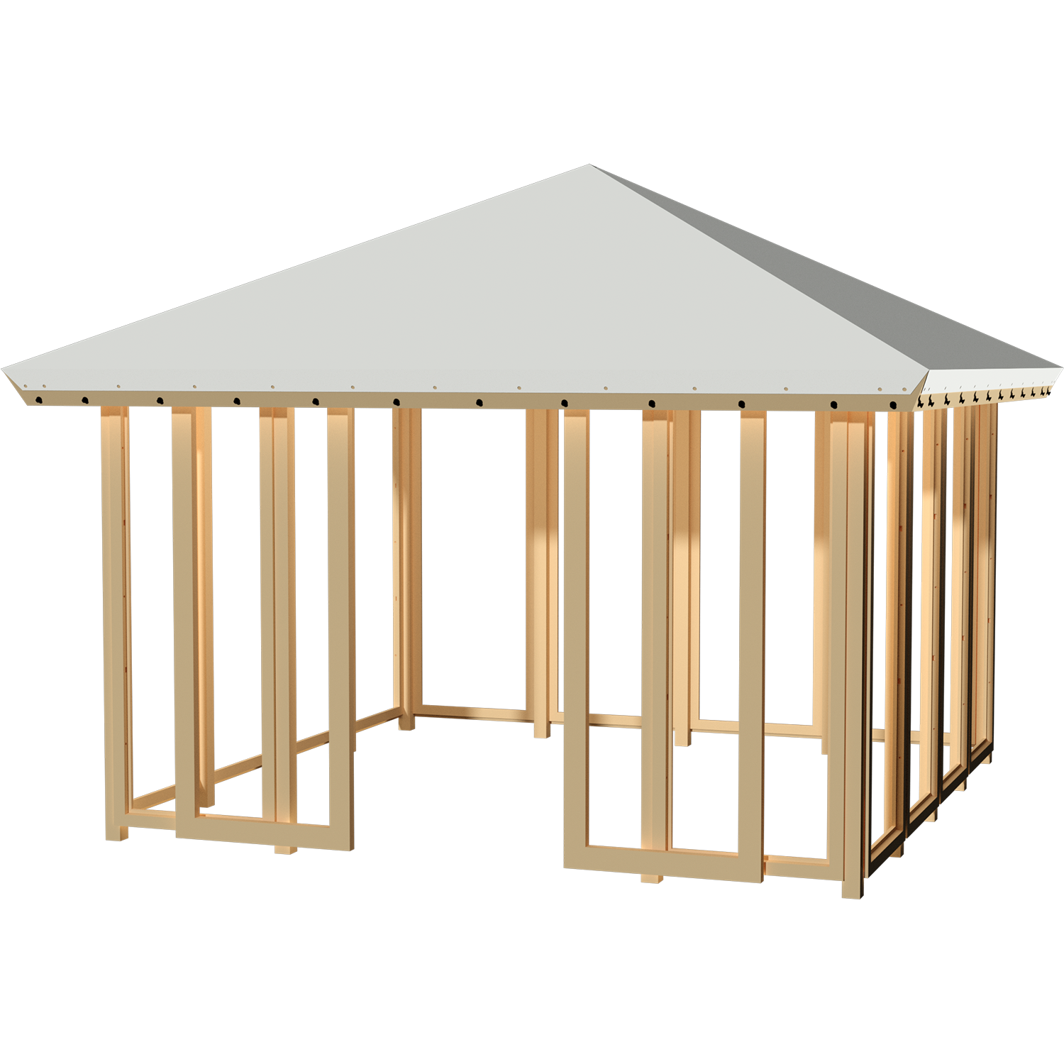 Pavillon 41 - lukket 4 sider og med dobbelt skydedør