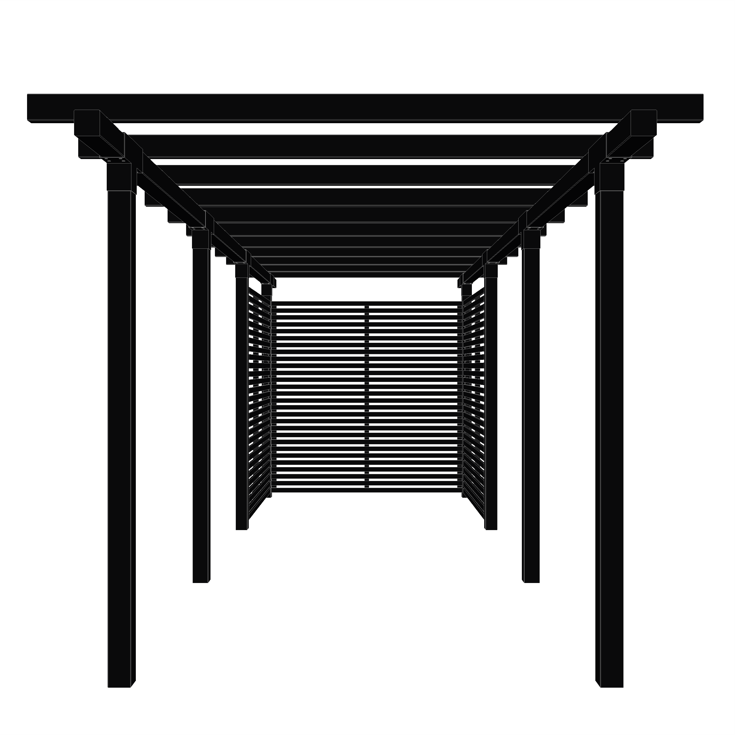 Pergola Dobbelt - 3 moduler m/Tokyo Hegn
