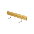 Rückenlehne für Plankenbank mit Beschlag 166 cm