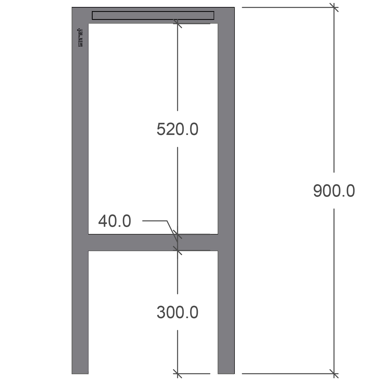 Plantebord i stål - 110 cm