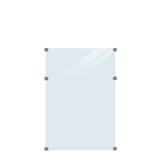 Hærdet Glashegn - Klart - 90x127 cm