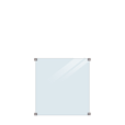 Lamineret Glashegn - Klart - 90x91 cm